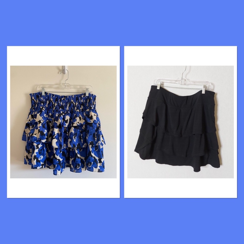 2 beautiful skirt/Skort black/blue multi
